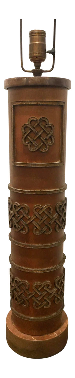 Celtic Knot Antique Wallpaper Roll Lamp