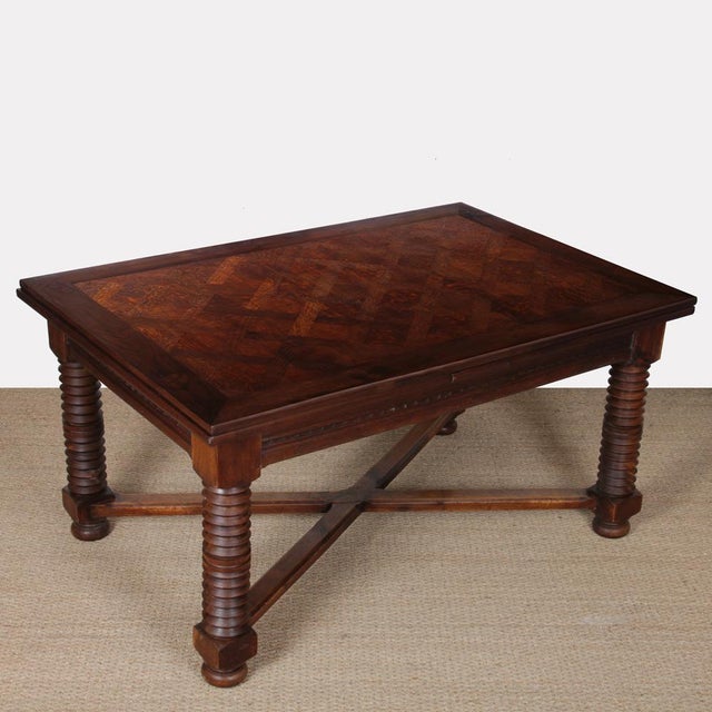 French Extendable Dining Table, 1940s For Sale - Image 11 of 14