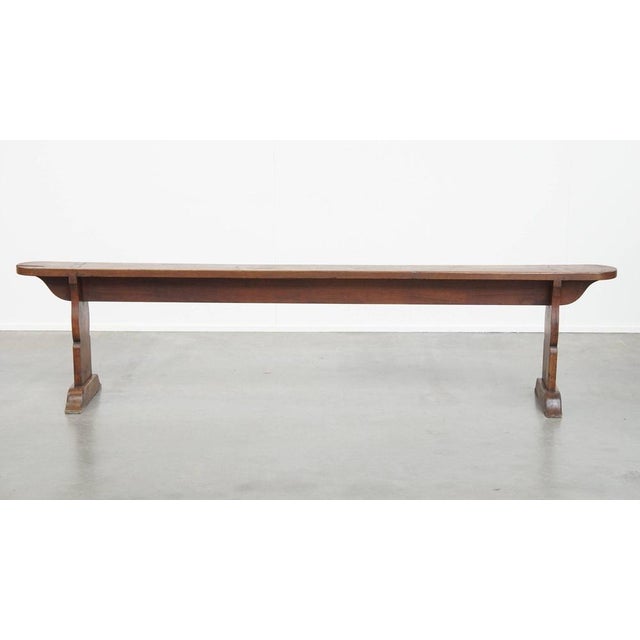 Offered this luxurious antique hall bench/ sofa from France for the dining table with beautiful original details. Lovers...