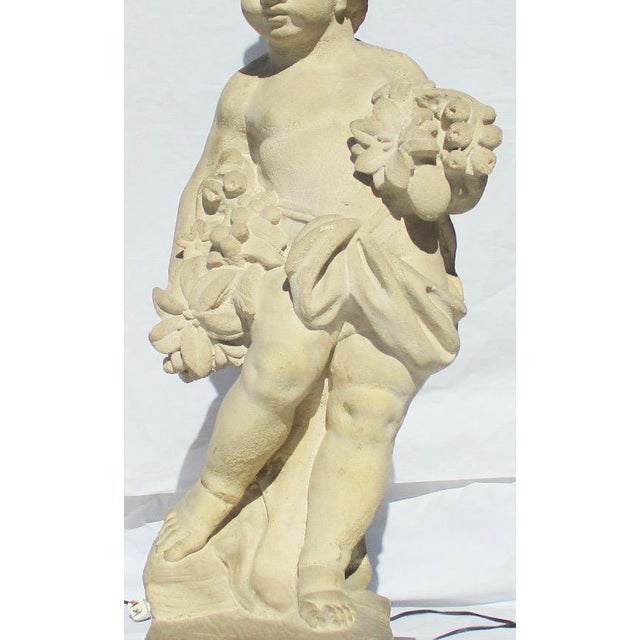Sculpture Materials Allegorical Seasons Figural Sculpture Table Lamps - A Pair of 2 For Sale - Image 7 of 17