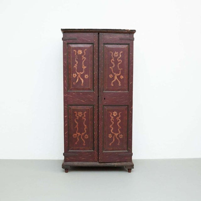 Rustic Traditional Spanish Polychrome Wardrobe, 1930s For Sale - Image 3 of 18