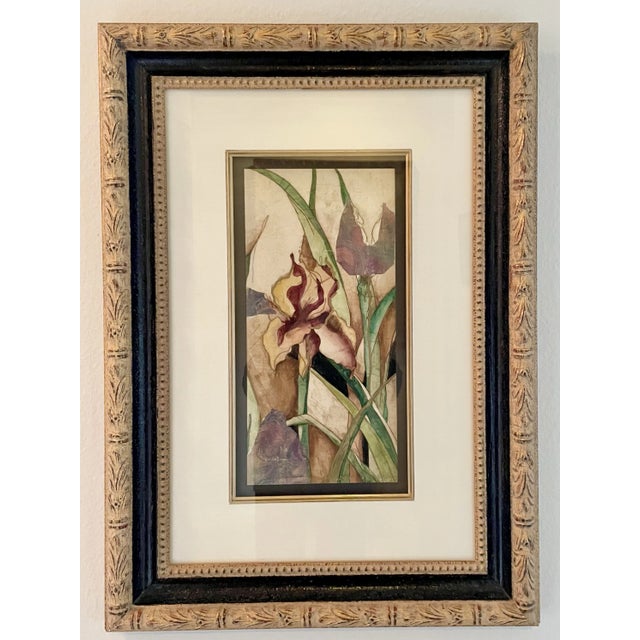 Original "Spring Flowers" mixed media painting in pencil, oil paint and varnish. Signed on the lower right. Signature is...