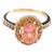 Bochic “Orient” Pink Tourmaline & Topaz Vintage Cluster Ring Set 18k & Silver, Size 9 For Sale