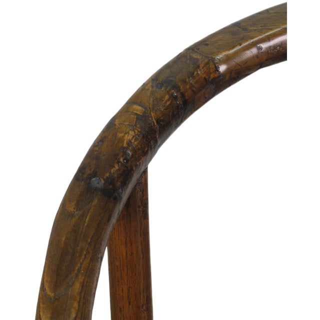 Brown Antique Chinese Round Back Arm Chairs For Sale - Image 8 of 11