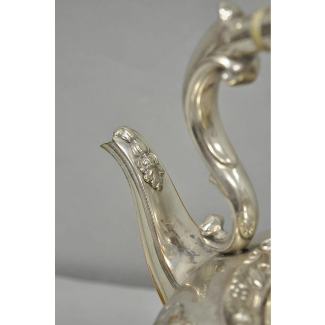 Antique Victorian Cheltenham Converted Silver Plated Tea Kettle Table Lamp For Sale - Image 17 of 18