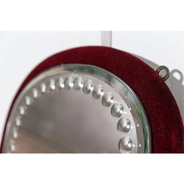 Large 19th Century English Velvet Sorcerers Mirror, 1890s For Sale - Image 9 of 12