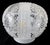 Mid 20th Century Vintage Mid Century Ornate Frosted Glass Acid Etched Beaded Flush Mount Ceiling Light Shade For Sale - Image 5 of 10