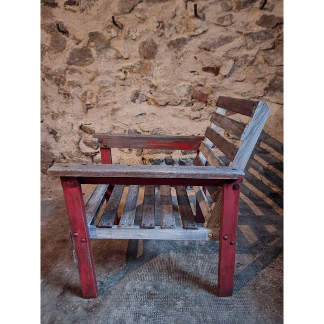 Brown French Lounge Chairs in Beech and Chestnut, 1930s, Set of 5 For Sale - Image 8 of 18