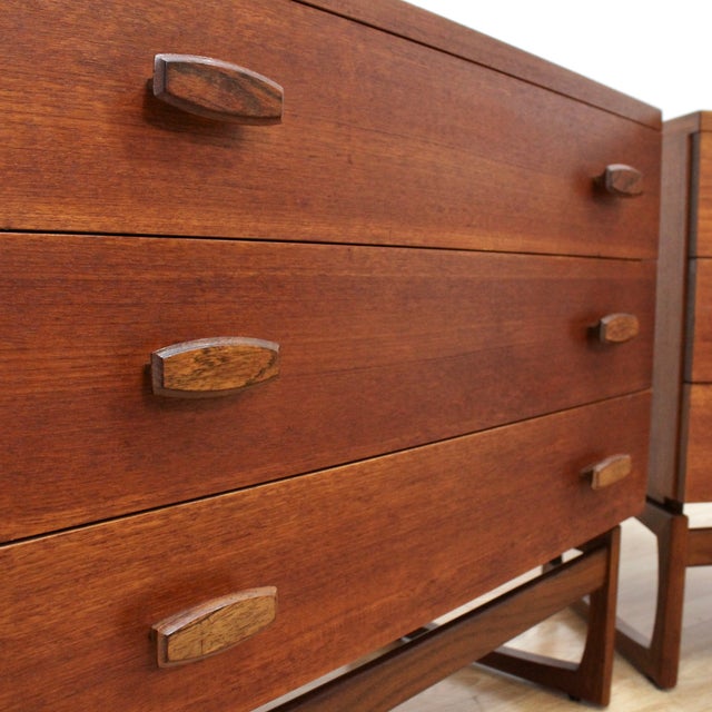 Brown 1960s Pair of Quadrille Teak Nightstands by G Plan For Sale - Image 8 of 12