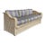 Henry Link Newly Upholstered Painted Coastal Rattan Sofa For Sale