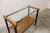 Black Vintage Teak, Black Metal, and Glass Serving Cart on Casters, 1960s For Sale - Image 8 of 17