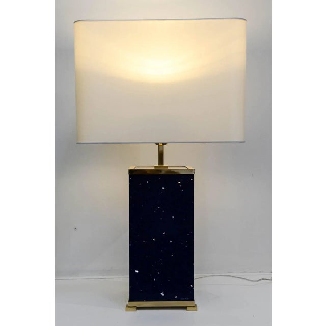 Blue Stone Lamps from Enzo Missoni, 1970s, Set of 2 For Sale - Image 3 of 9