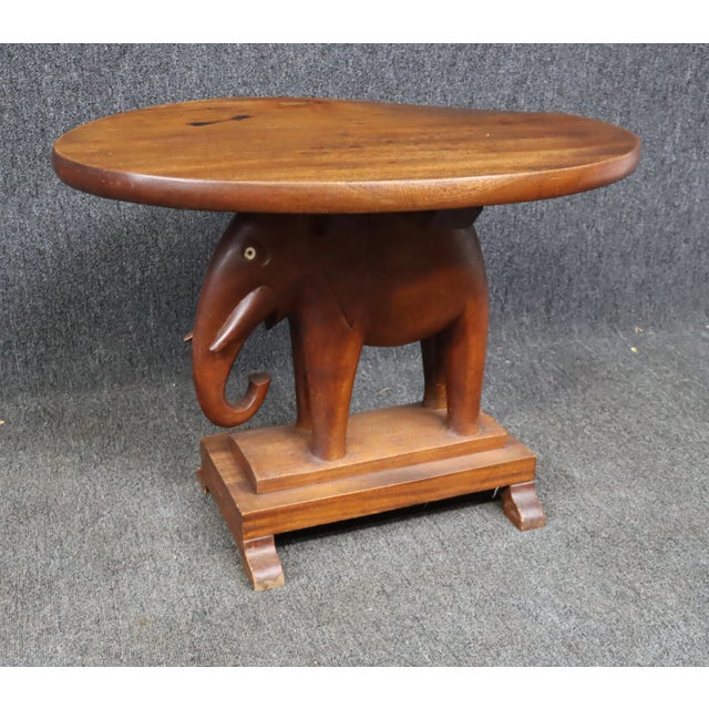 Modern Elephant Base Accent Table For Sale - Image 9 of 9