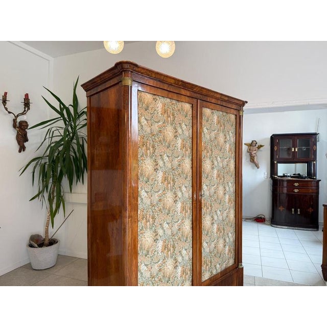 Antique Biedermeier Cabinet Chest in Walnut For Sale - Image 6 of 14