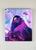 This artwork presents a figure enveloped in vibrant patterns and textures, draped in a richly colored shawl that contrasts...