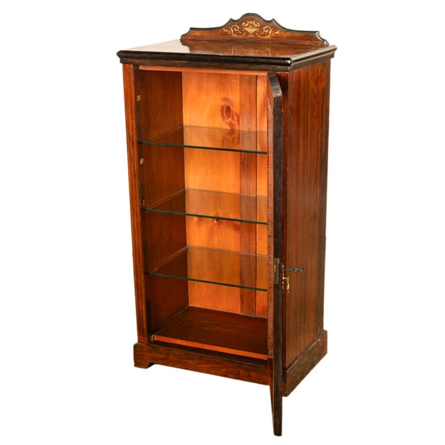 Antique 19th C Inlaid Rosewood Sheet Music Cabinet Display Cabinet Vitrine 1870 For Sale In Portland, OR - Image 6 of 15