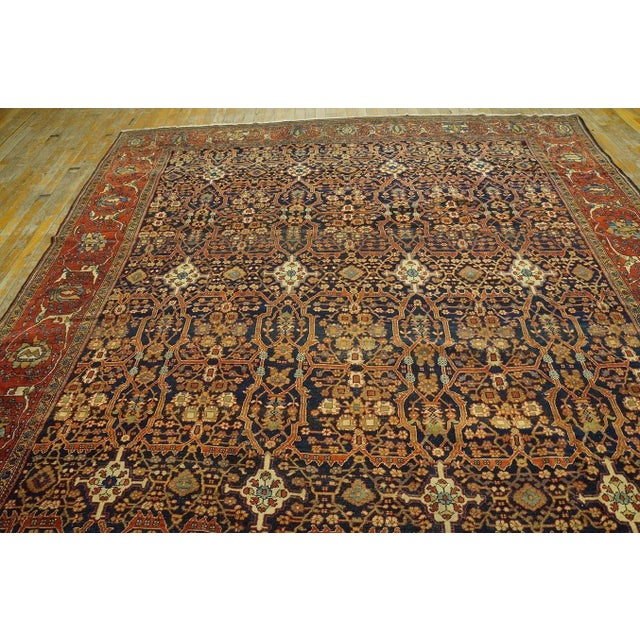 Persian Late 19th Century Persian Sarouk Farahan Carpet ( 8' 4" x 9' 4" - 254 x 384 ) For Sale - Image 3 of 12