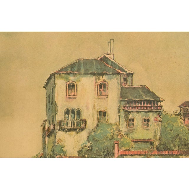Early 20th Century Antique Venice Italy Signed Lithograph by Claude Duval, Circa 1900 For Sale - Image 5 of 12