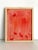 Red Abstract Painting Acrylic on Canvas Board Framed with Glass For Sale - Image 4 of 5