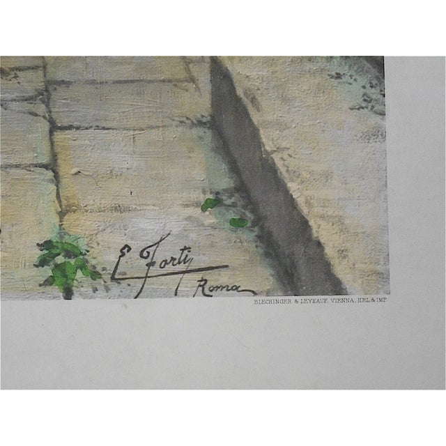 Large Antique Lithograph "Gentle Pastime" For Sale - Image 4 of 7