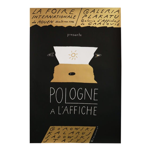 1992 Polish Exhibition Poster, "Pologne à L'Affiche" at the Foire Internationale De Rouen - Kalarus For Sale
