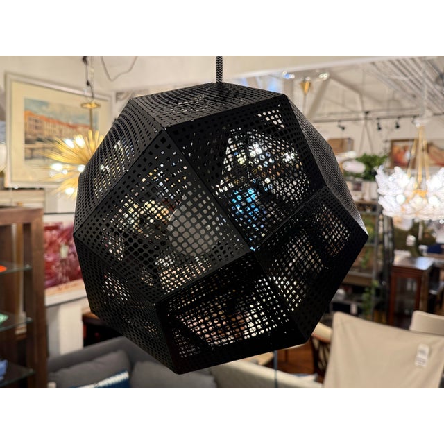 Metal Tom Dixon Black Etch Pendant Light For Sale - Image 7 of 13