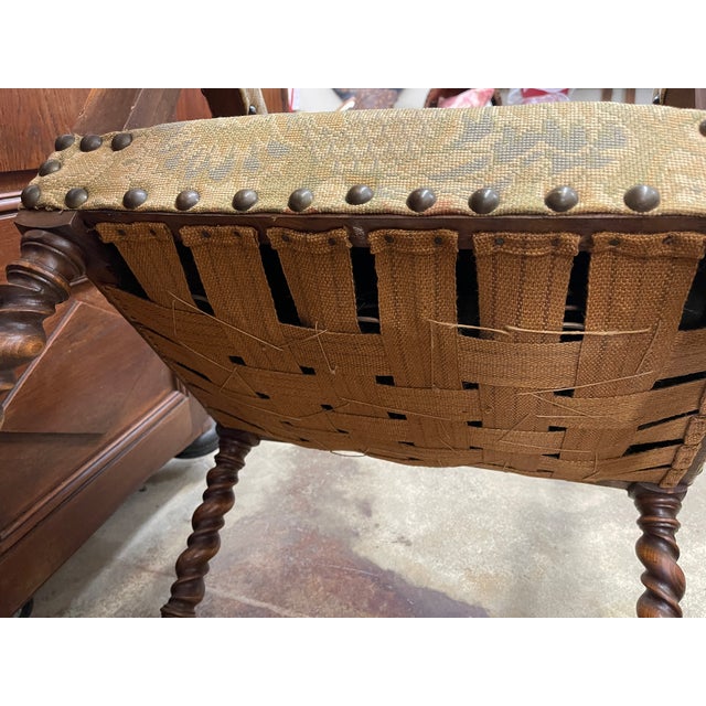 19th Century Louis XIII Barley Twist Open Arm Chairs For Sale - Image 9 of 10