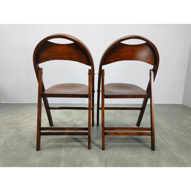 Bauhaus B751 Folding Chairs from Ligna, Czechoslovakia, 1930s, Set of 2 For Sale - Image 6 of 16