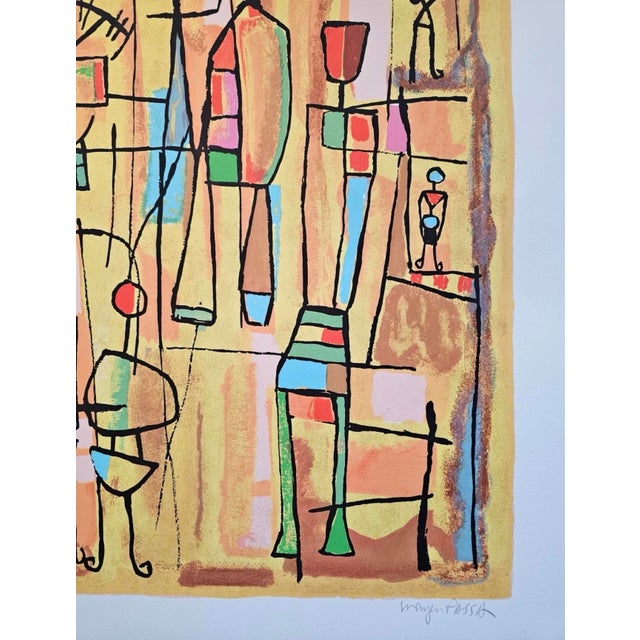 1990s Mayeu Passa “Silent Drama” Signed Limited Edition Color Lithograph on Arches Paper For Sale - Image 5 of 5