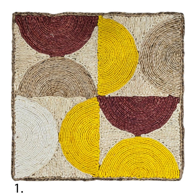 Natural Abaca Premium Fiber Rugs in Colors 2x2Ft. For Sale - Image 4 of 12