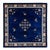 Handmade Square Blue Antique Wool Rug Designed Art Deco Fl For Sale