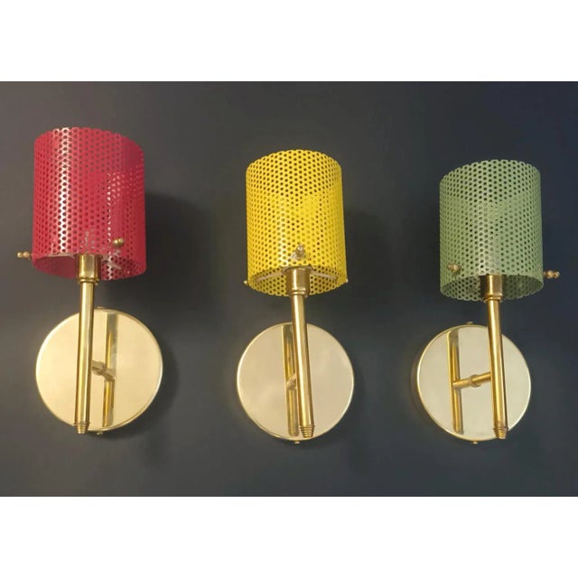 Mid-Century Modern Multicolor Midcentury Sconce in the Style of Stilnovo For Sale - Image 3 of 13