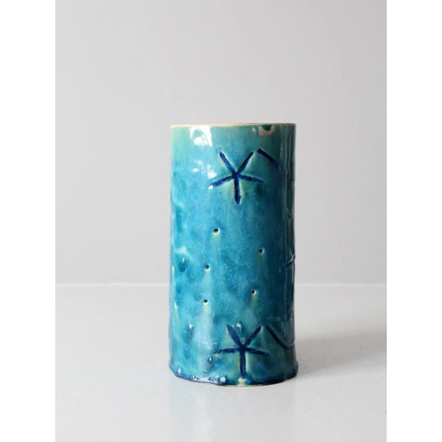Late 20th Century Vintage Signed Studio Pottery Vase For Sale - Image 5 of 9
