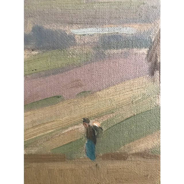 American 1929 Eliot Clark Winter in Tuscany Painting For Sale - Image 3 of 10