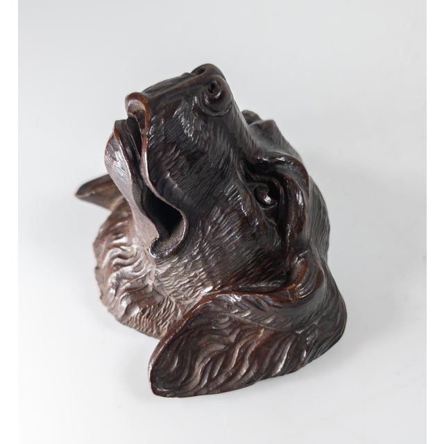Brown 19th Century German Black Forest Carved Setter Head Architectural Fragment For Sale - Image 8 of 9