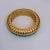 Contemporary 80's Kenneth Jay Lane Teal Enamel and Gold Bangle For Sale - Image 3 of 3