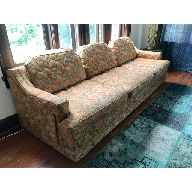 Mid Century Modern Howard Parlor Original Custom Floral Sofa