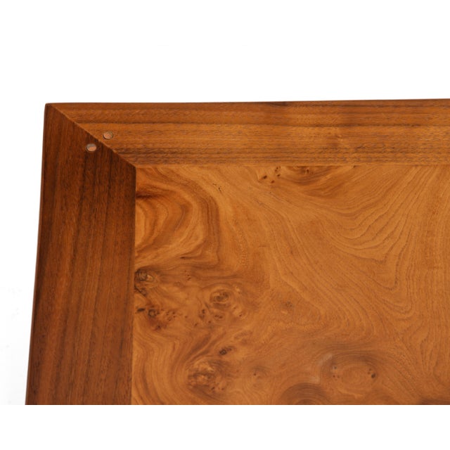 Mastercraft Mid Century Burl Brass Coffee End Side Table Unmarked For Sale - Image 10 of 16