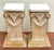 Pair of Modern Neoclassical Carved Wood Whitewashed Marble Pedestals For Sale - Image 9 of 12