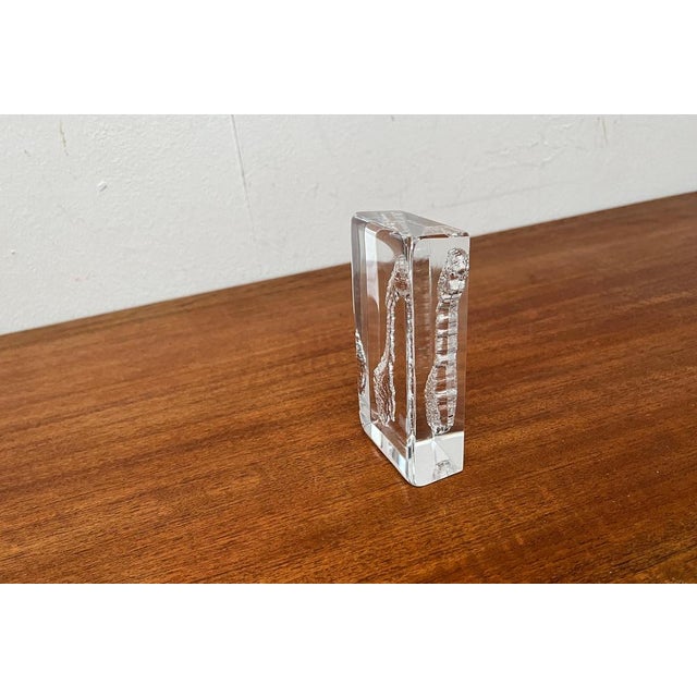 Vintage Scandinavian Art Glass Paper Weight For Sale - Image 9 of 16