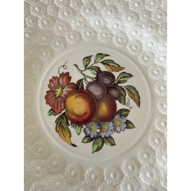 1950s Copeland Spode England Alden Daisy-Embossed Earthenware Lunch Plates- Set of 20 For Sale - Image 10 of 12