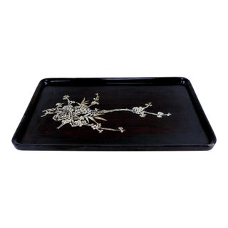 Black Rectangle Lacquer Tray For Sale