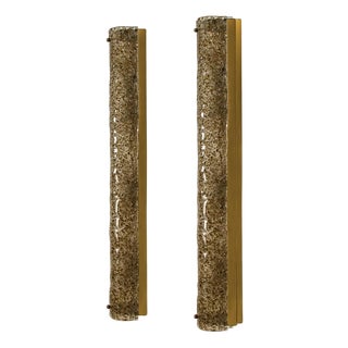 Vintage Brown Glass Wall Light from Hillebrand, Germany, 1960 For Sale