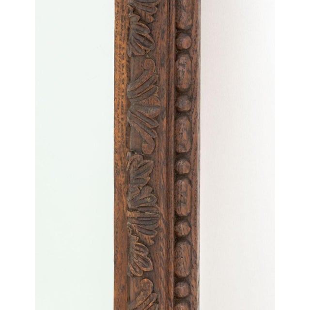 Late 20th Century Neoclassical Style Carved Wood Framed Mirror For Sale - Image 5 of 6