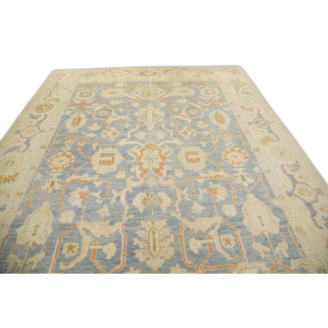 Early 21st Century Modern Turkish Fine-Woven Oushak Rug 8'10" x 12'4" For Sale - Image 5 of 7