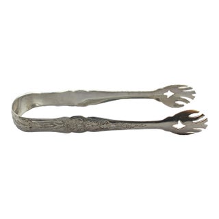 Late 20th Century Sterling Silver Ice or Sugar Tongs by Manchester Silver Co. For Sale