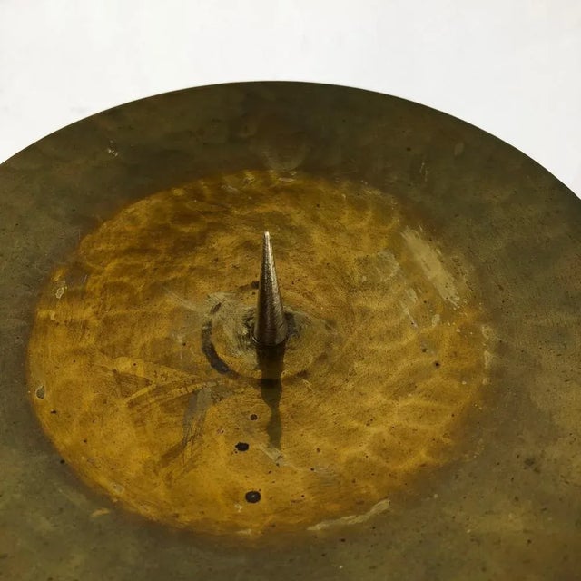 Modernist Sculptural Brutalist Floor Brass Candleholder, Germany, 1950s For Sale - Image 11 of 18