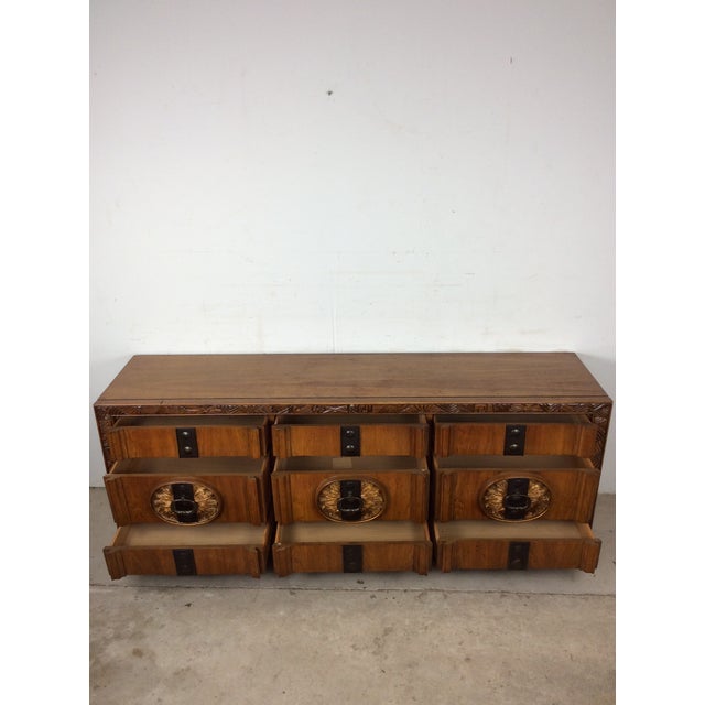 Mid Century Modern Lowboy Dresser With Mirror For Sale - Image 15 of 18