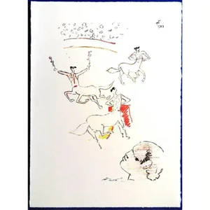 Jean Cocteau - The Arena - Original Lithograph 1961