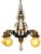 1920s Cast Bronze 5 Light Chandelier in Spectacular Original Condition #2622 For Sale - Image 11 of 12